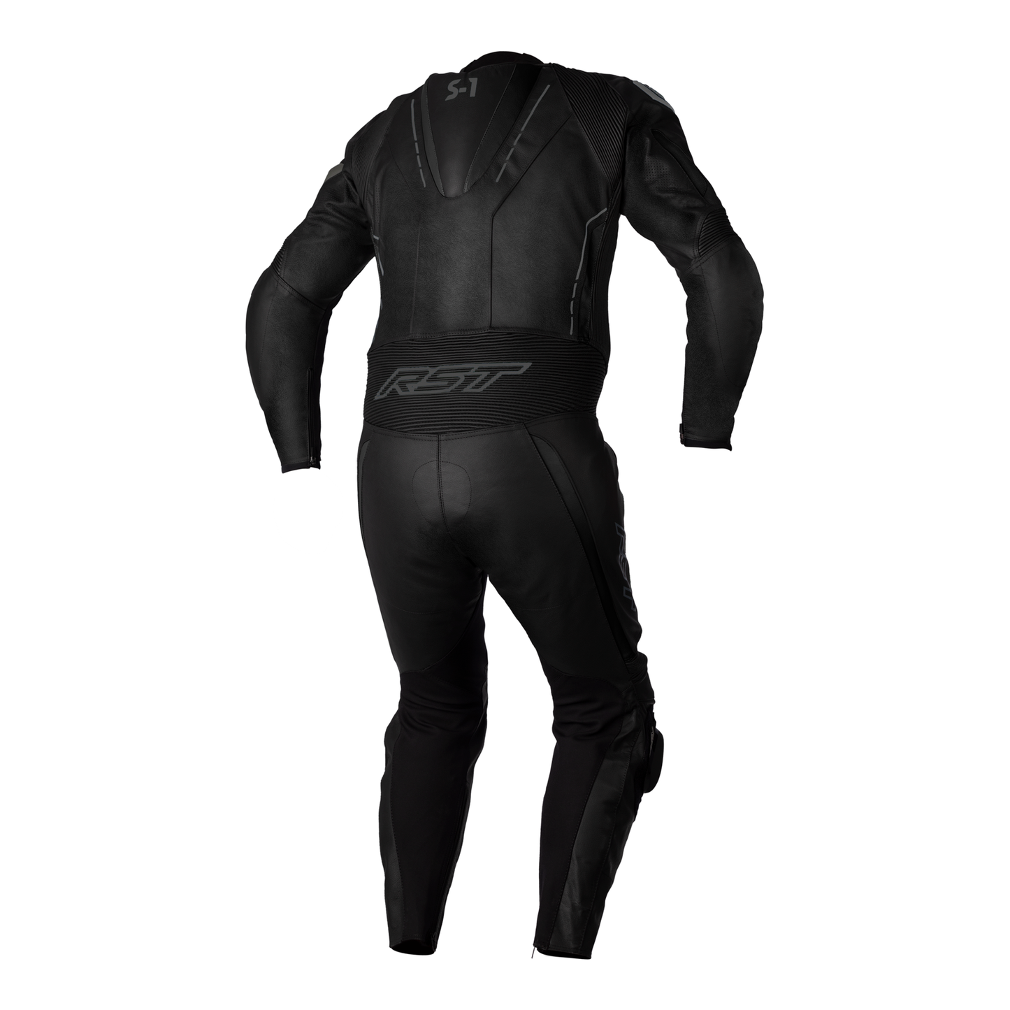 RST S1 CE Men's One Piece Leather Suit - Black/Black