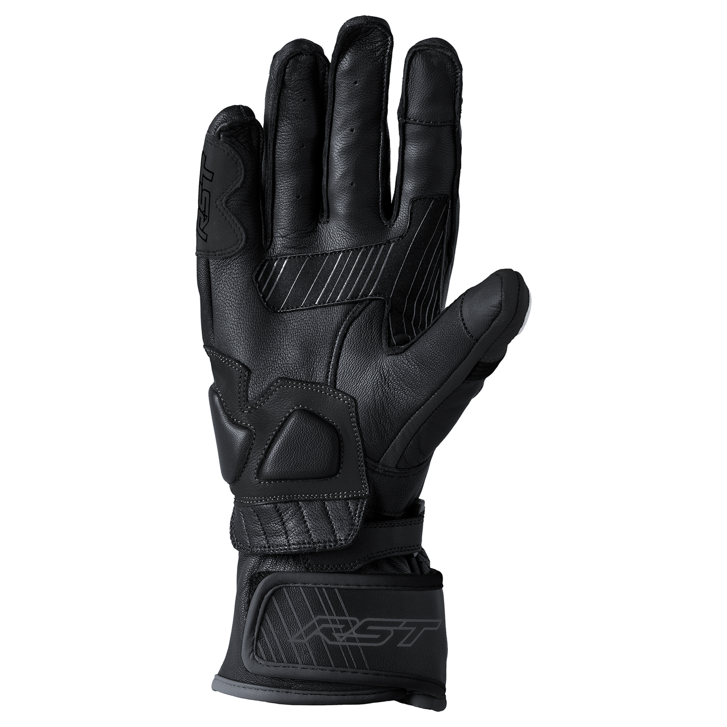 RST Fulcrum (CE) Leather Gloves - Black/Black/Black