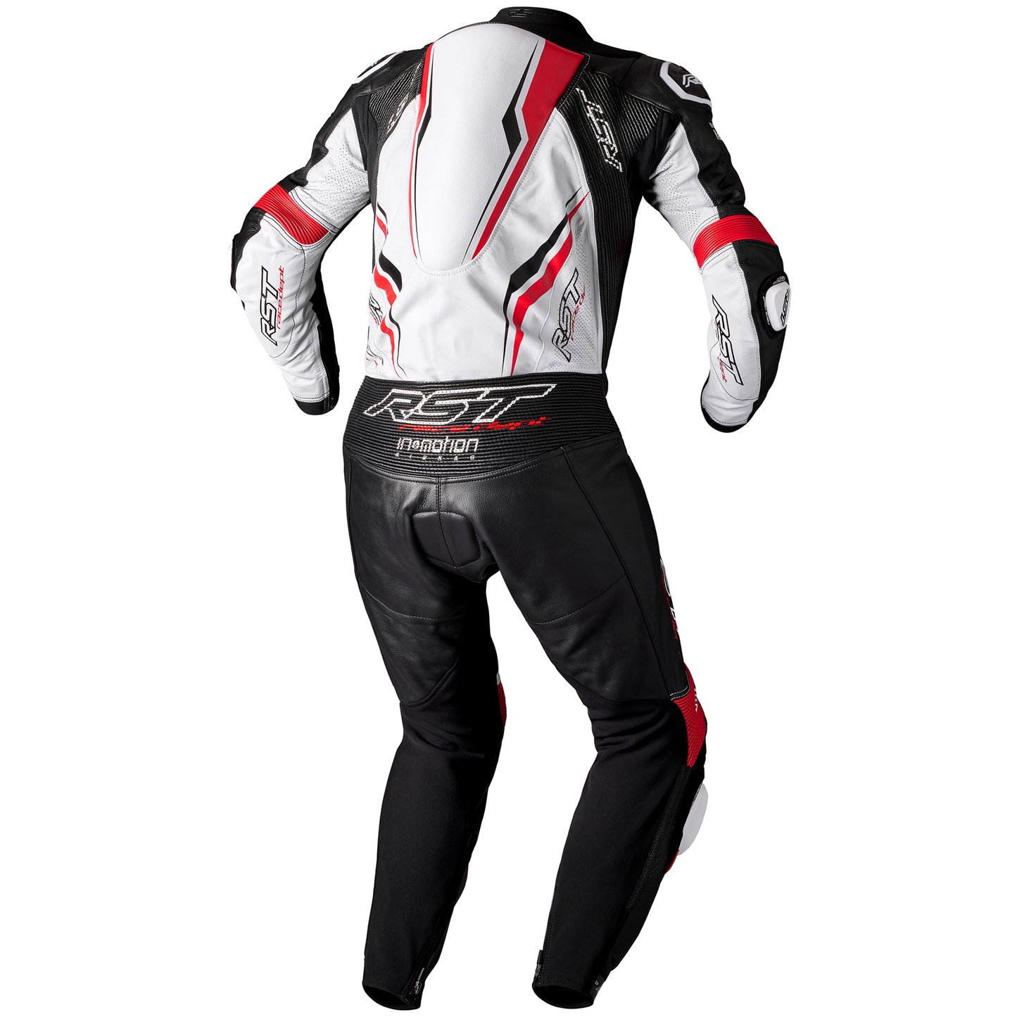 RST V4.1 Evo Kangaroo Airbag Mens Leather Suit White Red Black
