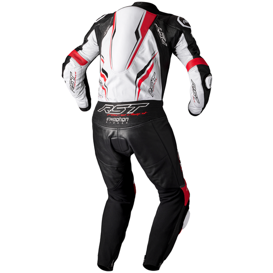 RST V4.1 Evo Kangaroo Airbag Mens Leather Suit White Red Black