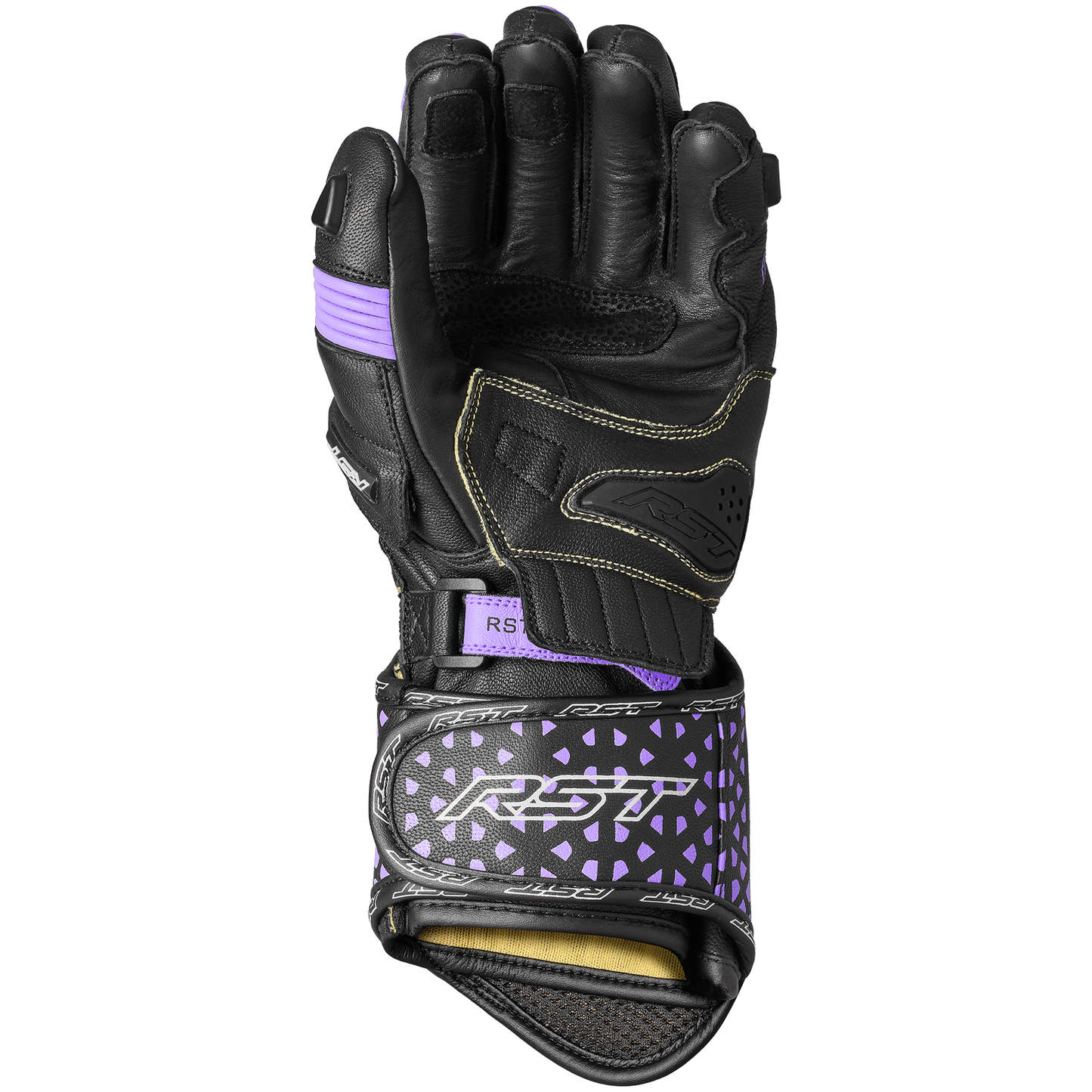 RST Tractech Evo 4 Ladies Gloves (CE) - BLACK/FUSHIA/GREY(Purple)