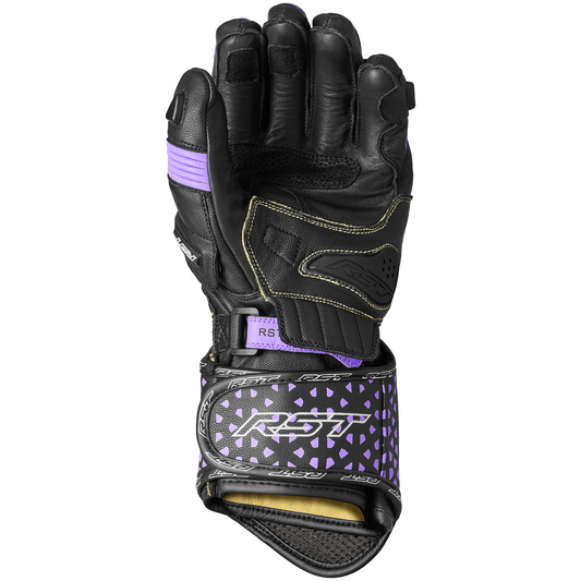RST Tractech Evo 4 Ladies Gloves (CE) - BLACK/FUSHIA/GREY(Purple)
