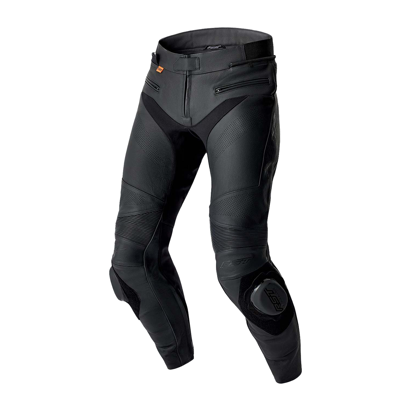RST RST S1 D30 Ladies Leather Pants - Black/Black - Front View