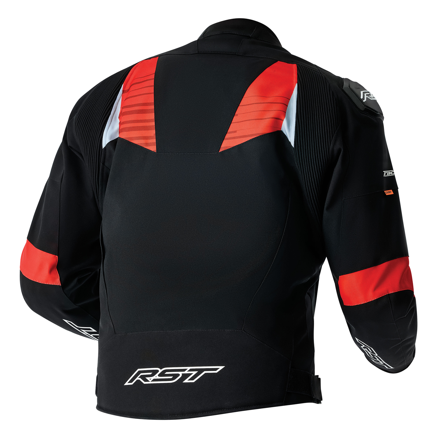 RST Tractech Evo D3O Men's Textile Jacket - Black / Flo Red