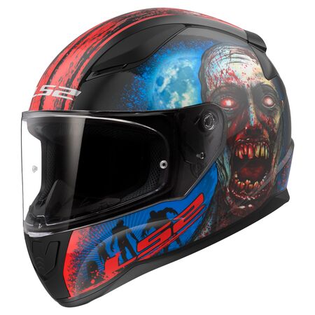 LS2 LS2 FF353 Rapid 2 Zombie Black Red - Front View