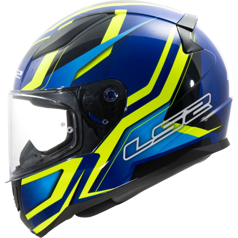 LS2 LS2 FF353 RAPID 2 FLITZ H-V YELLOW BLUE-06 HELMET (Gloss) - Front View