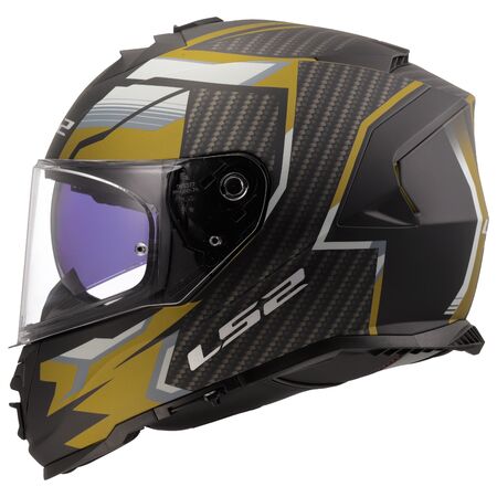 LS2 FF800 STORM 2TRACKER BLACK GOLD-06 HELMET (Matt)