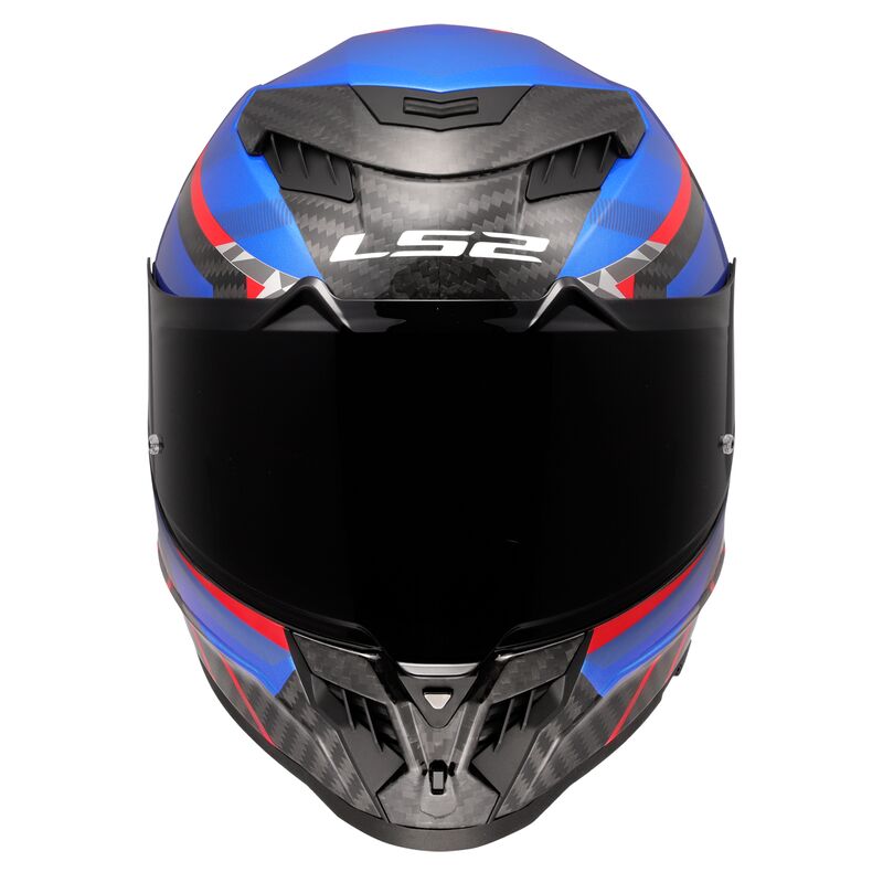 LS2 FF807 DRAGON TRAX BLUE RED (Includes Additional Dark Visor)