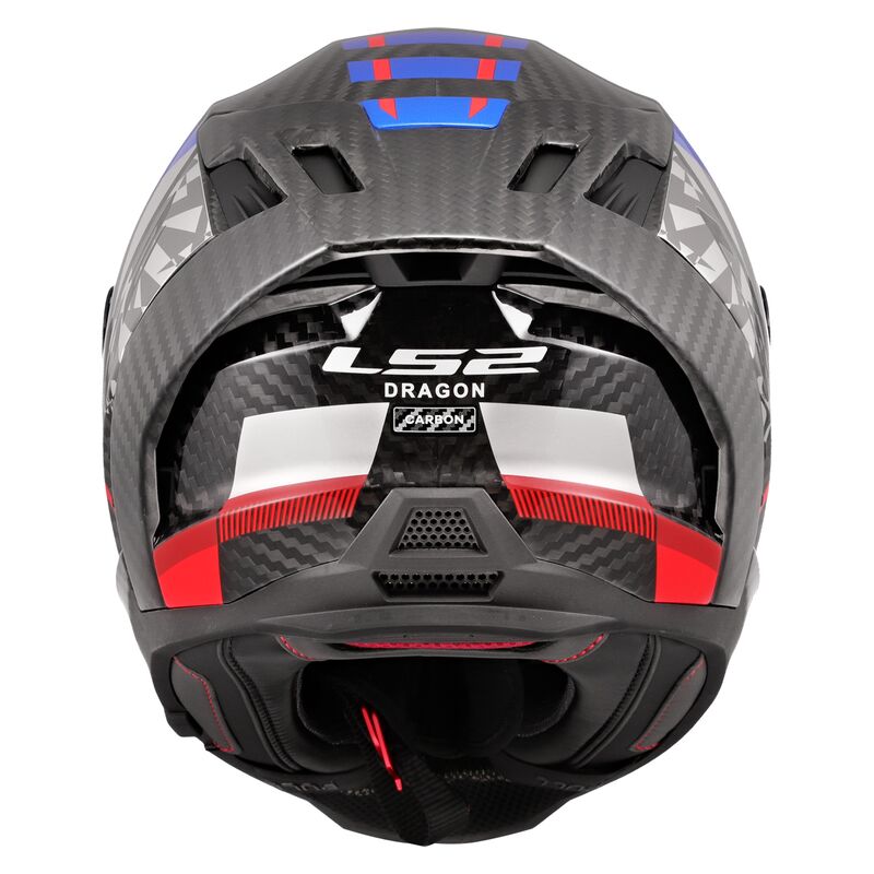 LS2 FF807 DRAGON TRAX BLUE RED (Includes Additional Dark Visor)