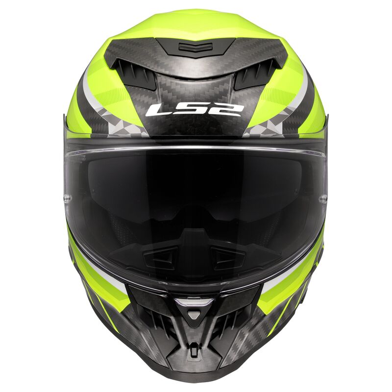 LS2 FF807 DRAGON TRAX H-V YELLOW HELMET   (Includes Additional Dark Visor)