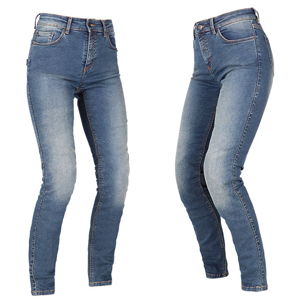 Richa RICHA ORIGINAL2 JEAN LADY SLIM SHORT WHITE BLUE - Front View