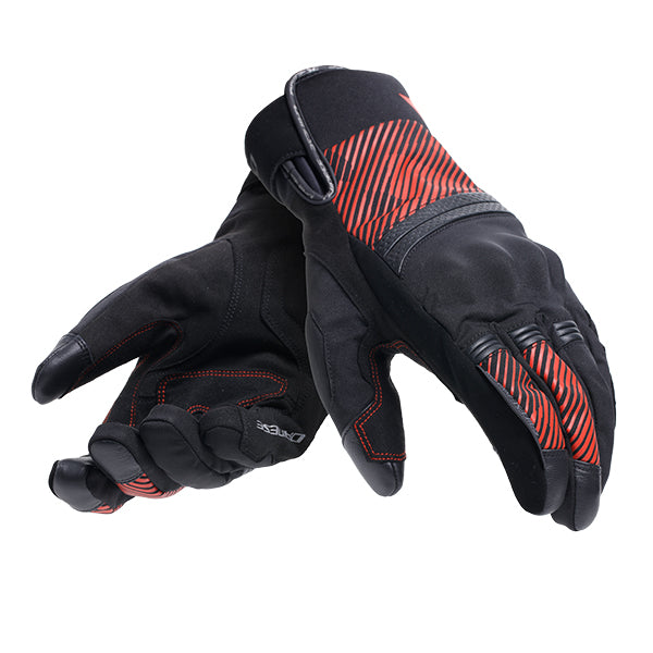 DAINESE FULMINE D-DRY GLOVES BLACK RED 684
