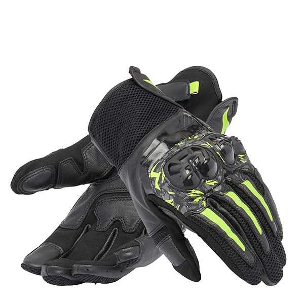 Dainese DAINESE MIG 3 UNI LEATHER GLOVES BLACK YELLOW P18 - Front View