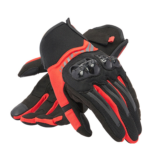 DAINESE MIG 3 AIR TEX GLOVES BLACK RED B78