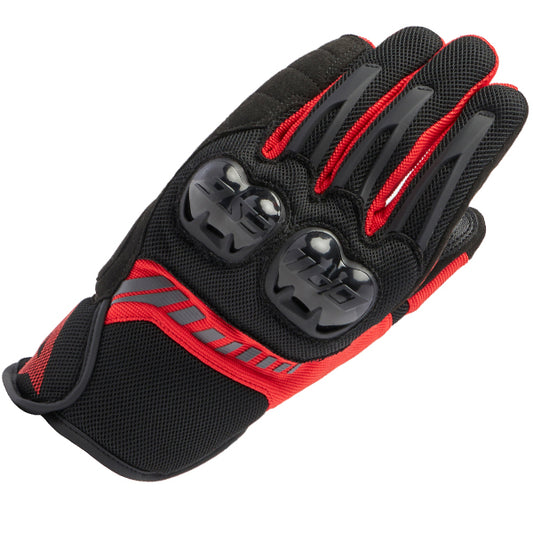 DAINESE MIG 3 AIR TEX GLOVES BLACK RED B78
