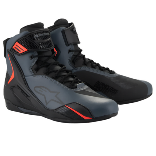 Alpinestars Faster 4 Shoes Black Grey Red Fluo