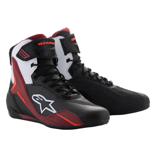 Alpinestars Faster 4 Shoes Black White Dark Red