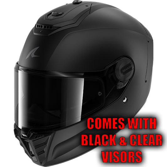 SHARK SPARTAN RS DARK SHADOW KMA (Clear and Dark Tint Visor Included)