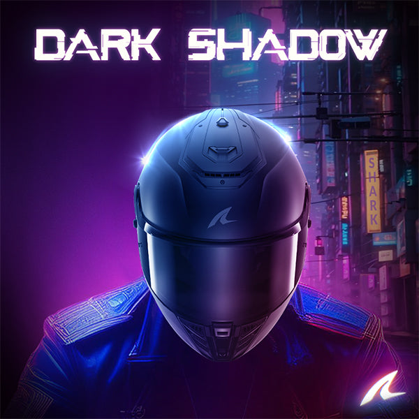 SHARK SPARTAN RS DARK SHADOW KMA (Clear and Dark Tint Visor Included)