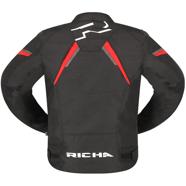 Richa RICHA GOTHAM 3 WATERPROOF JACKET BLACK/RED - Rear View
