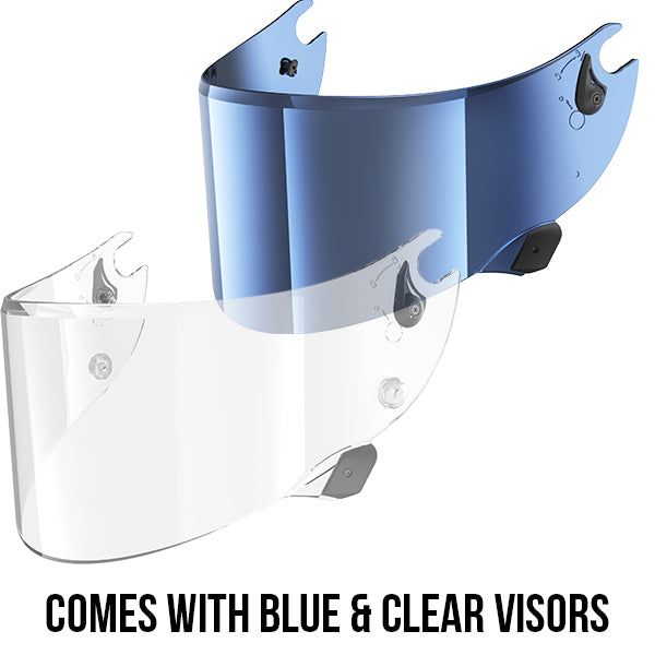 Shark SHARK AERON EDGY DBU Supplied with a Blue and Clear Visor - Detail View