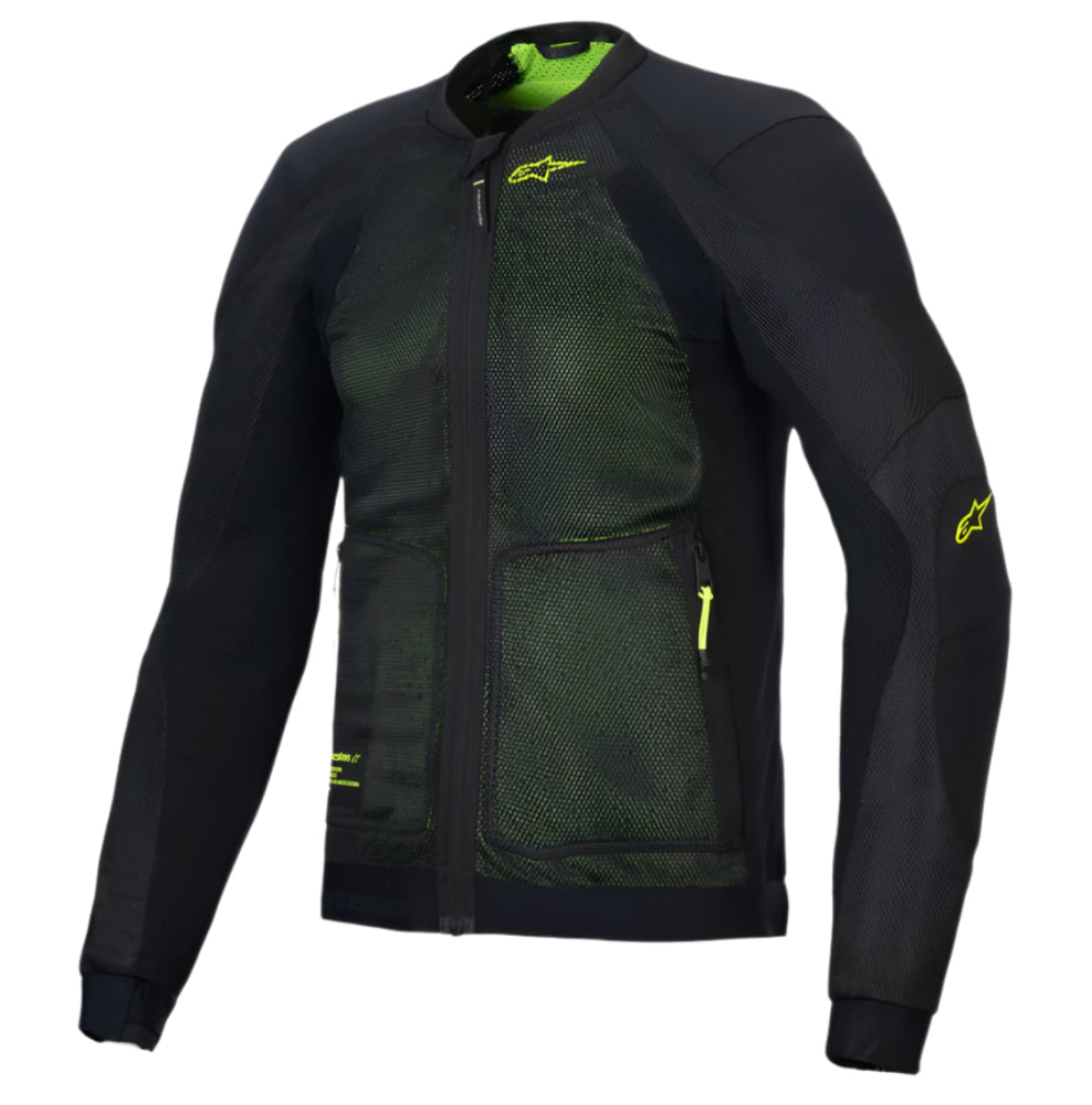Alpinestars Troop-Air Jacket- Black Yellow Fluo