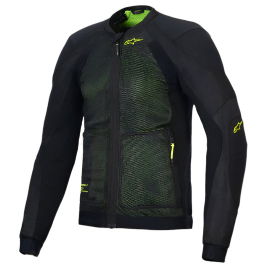Alpinestars Troop-Air Jacket- Black Yellow Fluo