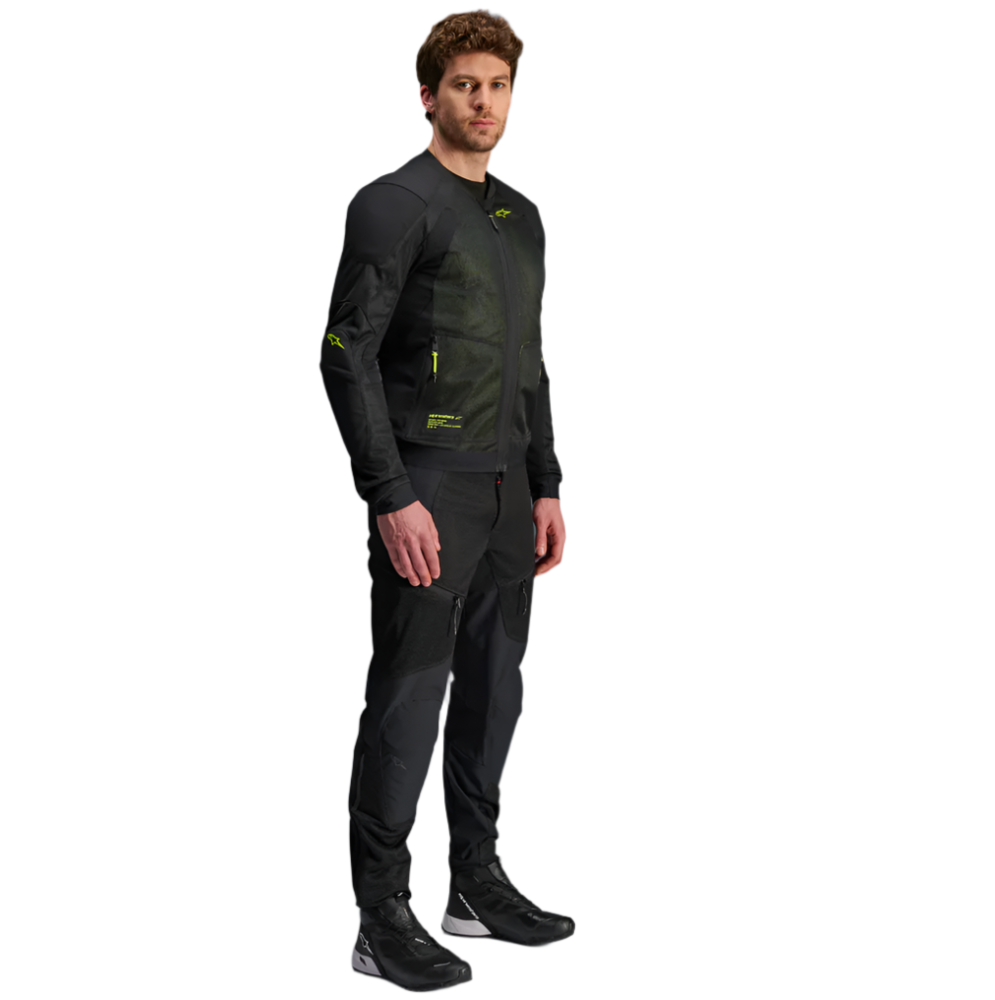 Alpinestars Troop-Air Jacket- Black Yellow Fluo