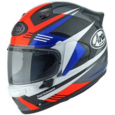 Arai Quantic Mark - RED/BLU with FREE Clear Pinlock