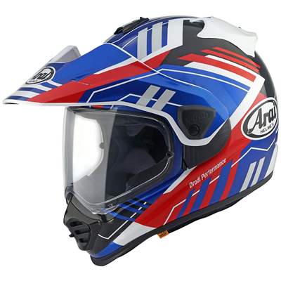 Arai Tour-X5 Trail Motorcycle Helmet - Blue - Free Dark Visor & Intercom