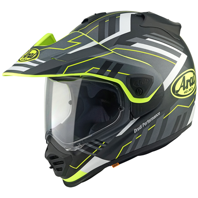 Arai Tour-X5 Trail Helmet - Yellow - Free Dark Visor & Intercom