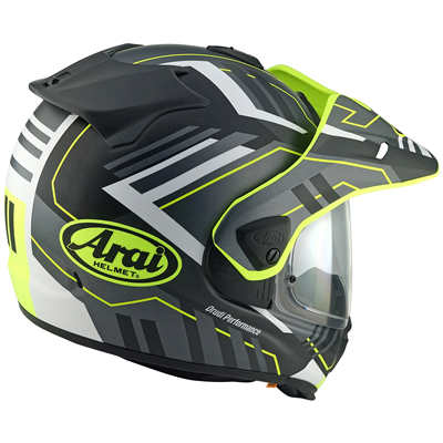 Arai Arai Tour-X5 Trail Helmet - Yellow - Free Dark Visor & Intercom - Side View