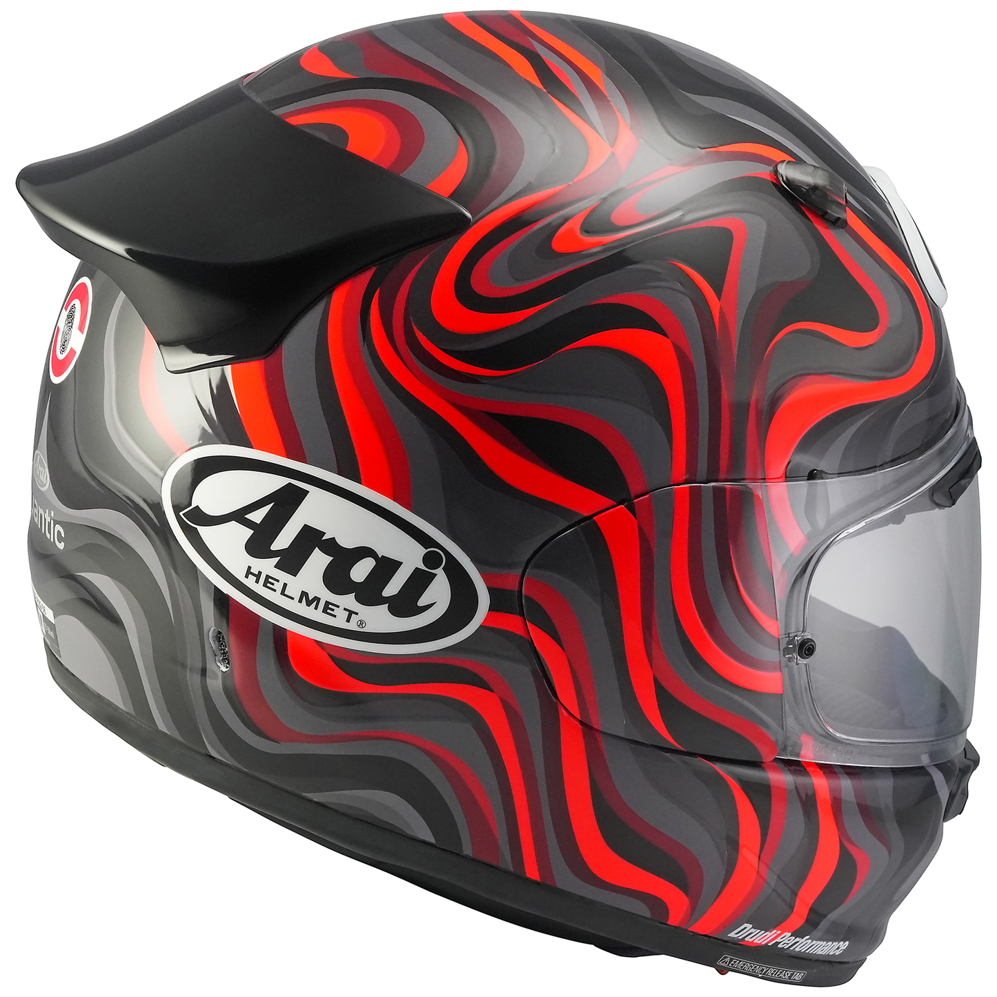 Arai Arai Quantic Swirl Red - Side View