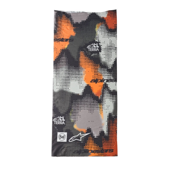 Alpinestars Buff Nazca Neck Tube - Grey / Camo / Orange Fluo