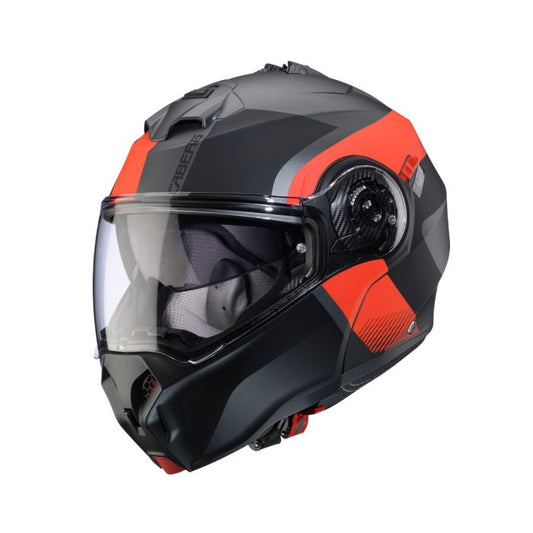 Caberg Duke Evo Indy Matt Gun Metal/Red Fluo/Black Helmet