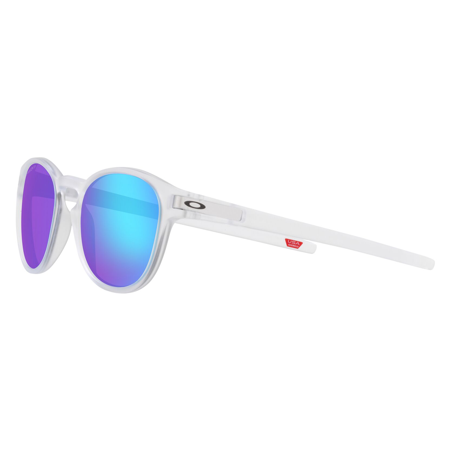 Oakley Latch Sunglasses (Matte Clear) Prizm Sapphire Lens Polarized
