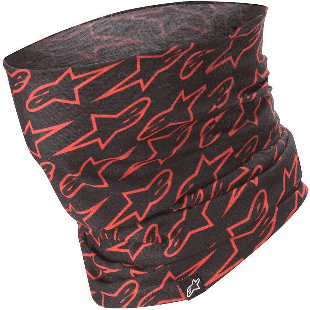 Alpinestars Neck Tube Black Red Fluo
