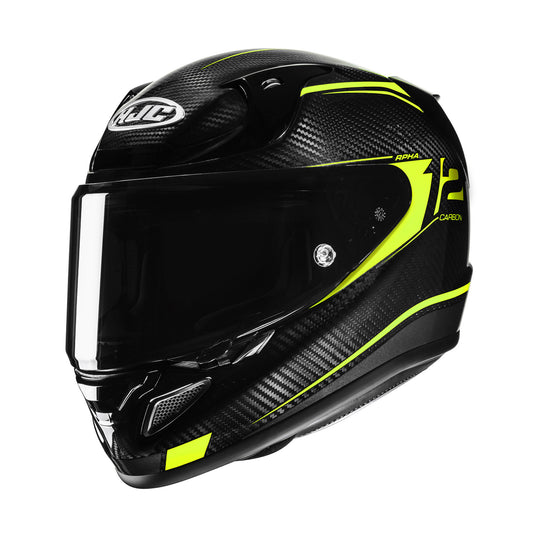 HJC RPHA 12 Carbon Keres MC3H Yellow Includes Free Light Smoke Visor