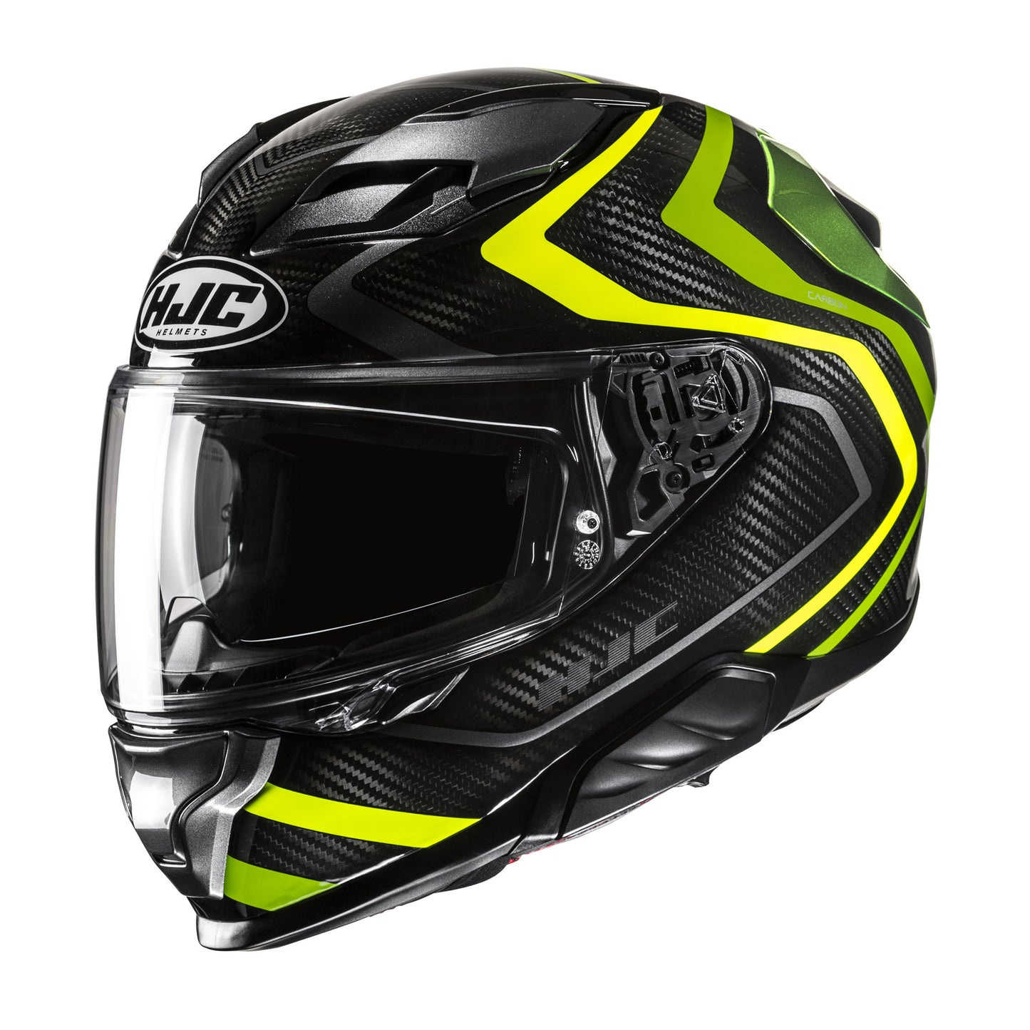 HJC HJC F71 Carbon Nevio MC3H Yellow - Front View