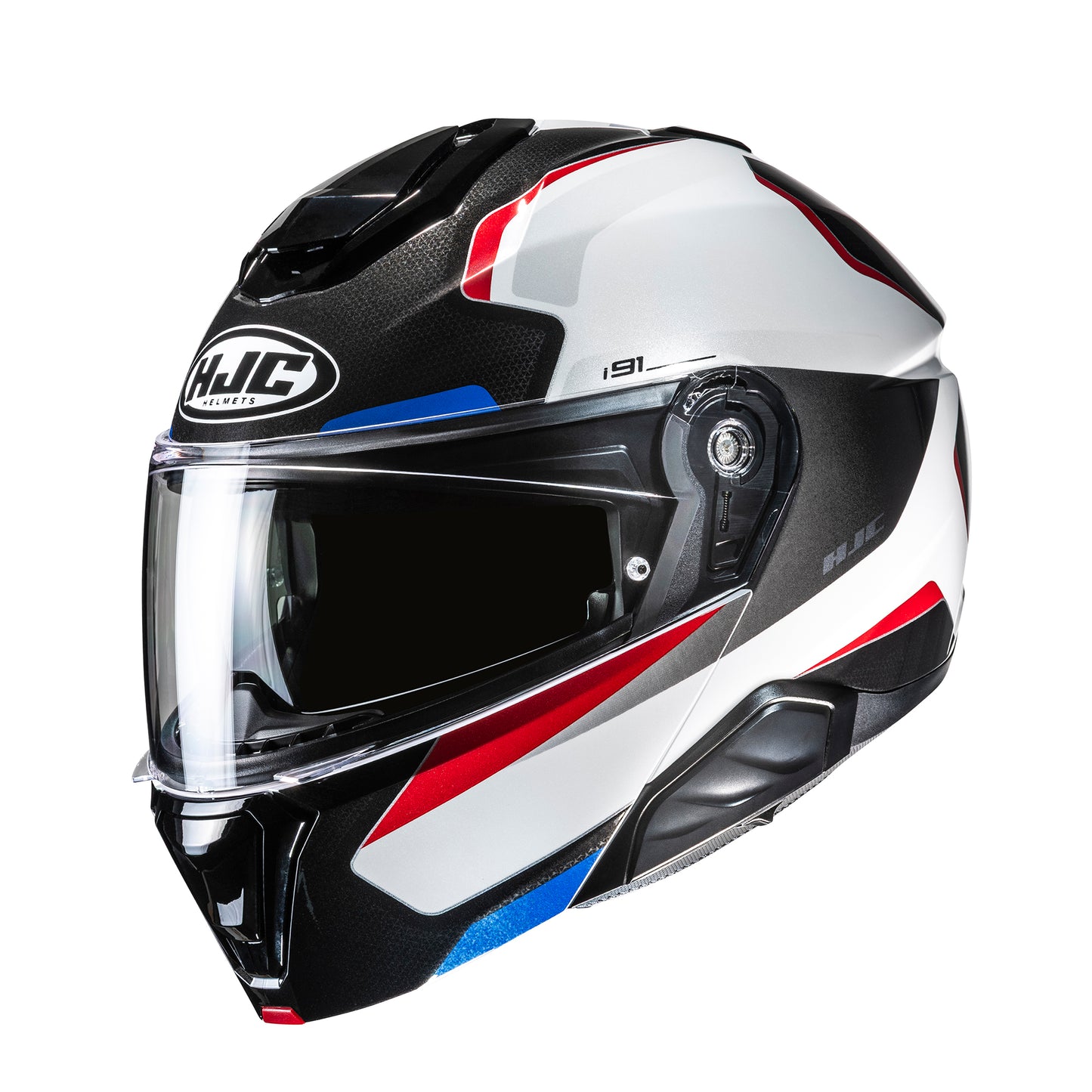 HJC HJC I91 Felio MC21 White Blue Red - Front View