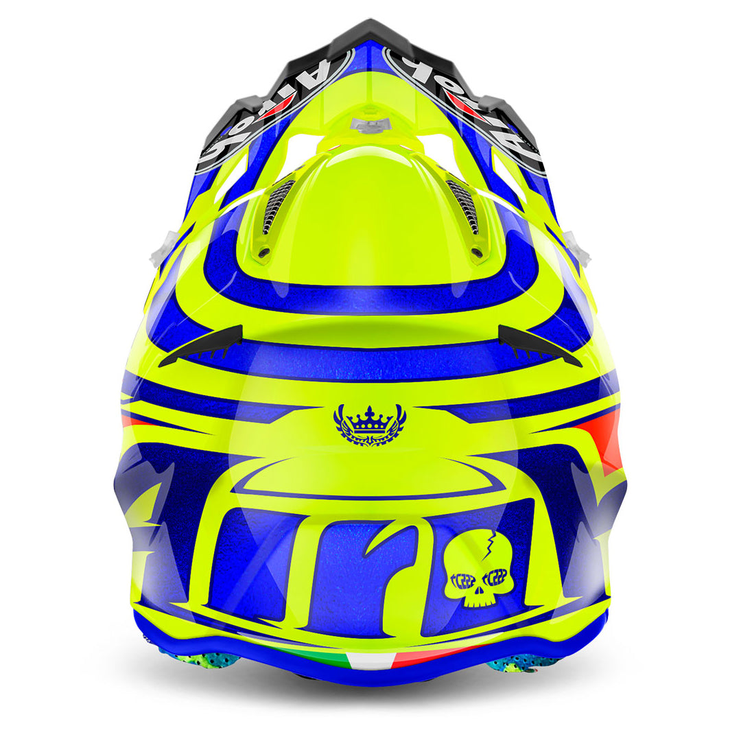 Airoh Airoh Aviator 2.2 Motorcycle Helmet - Cairoli Qatar Yellow - Rear View
