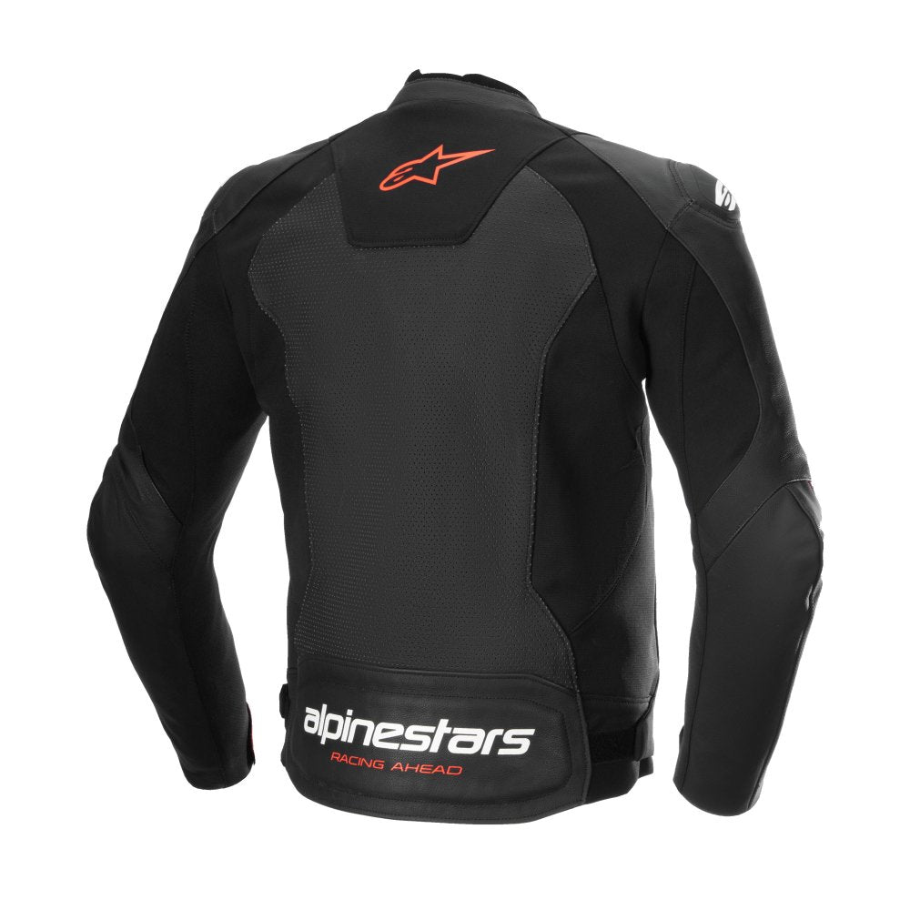 Alpinestars Alpinestars Faster V3 Airflow Leather Jacket Black Red Fluo - Side View