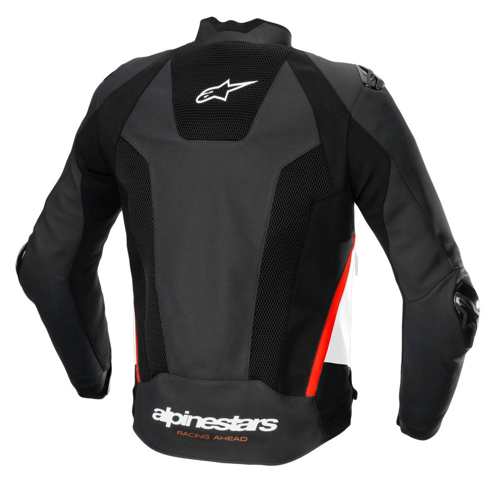 Alpinestars Alpinestars Missile V3 Airflow Leather Jacket Black White Red Fluo - Side View