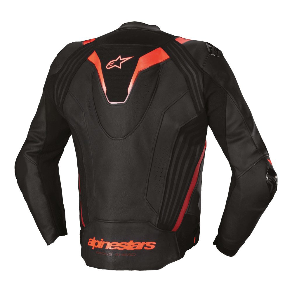 Alpinestars Missile V3 Ignition Leather Jacket Black Red Fluo D Red
