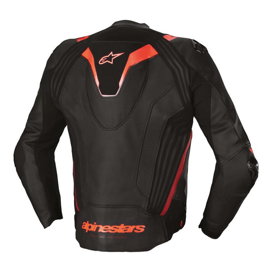 Alpinestars Missile V3 Ignition Leather Jacket Black Red Fluo D Red