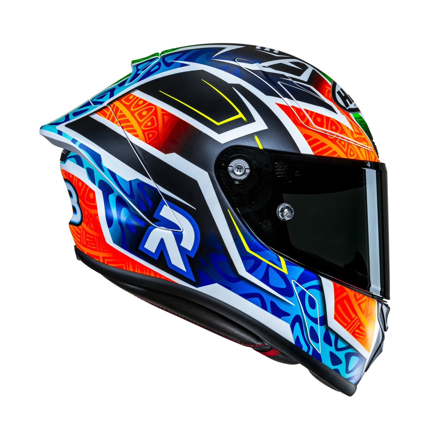HJC HJC RPHA 1 Binder Replica MC27SF Blue Orange - Interior View