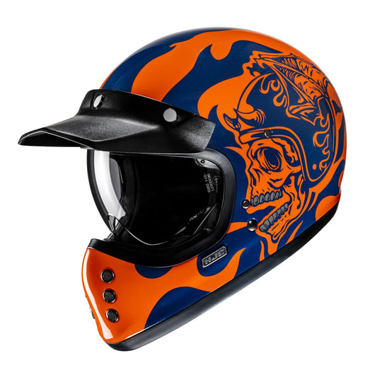 HJC V60 Flame MC27 Blue Orange