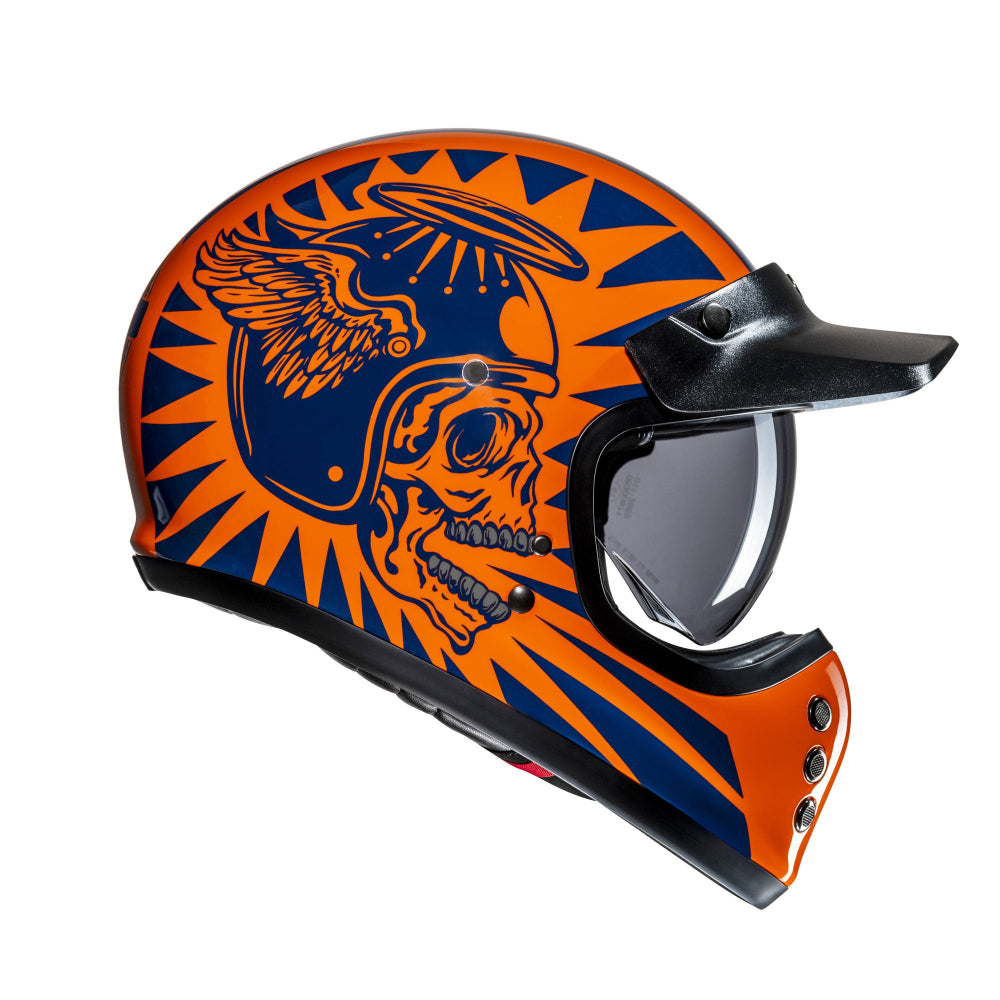 HJC HJC V60 Flame MC27 Blue Orange - View 6