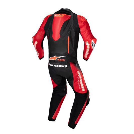 Alpinestars GP-R7 1 Pc Leather Suit Black Mid Red