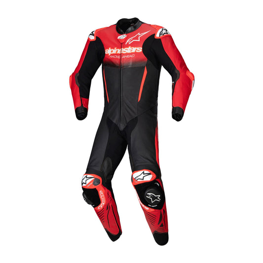 Alpinestars GP-R7 1 Pc Leather Suit Black Mid Red